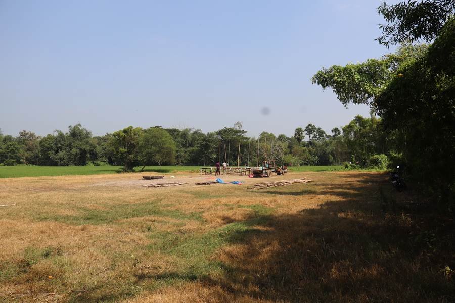 মাঠ পরিষ্কার, বাঁশ সাজানো